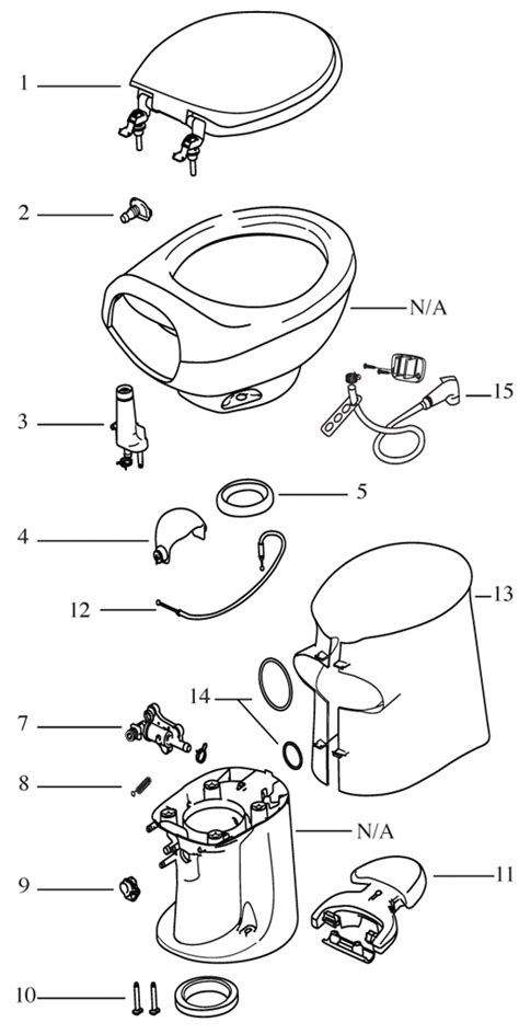 Aqua magic thetford rb toilet parts diagram